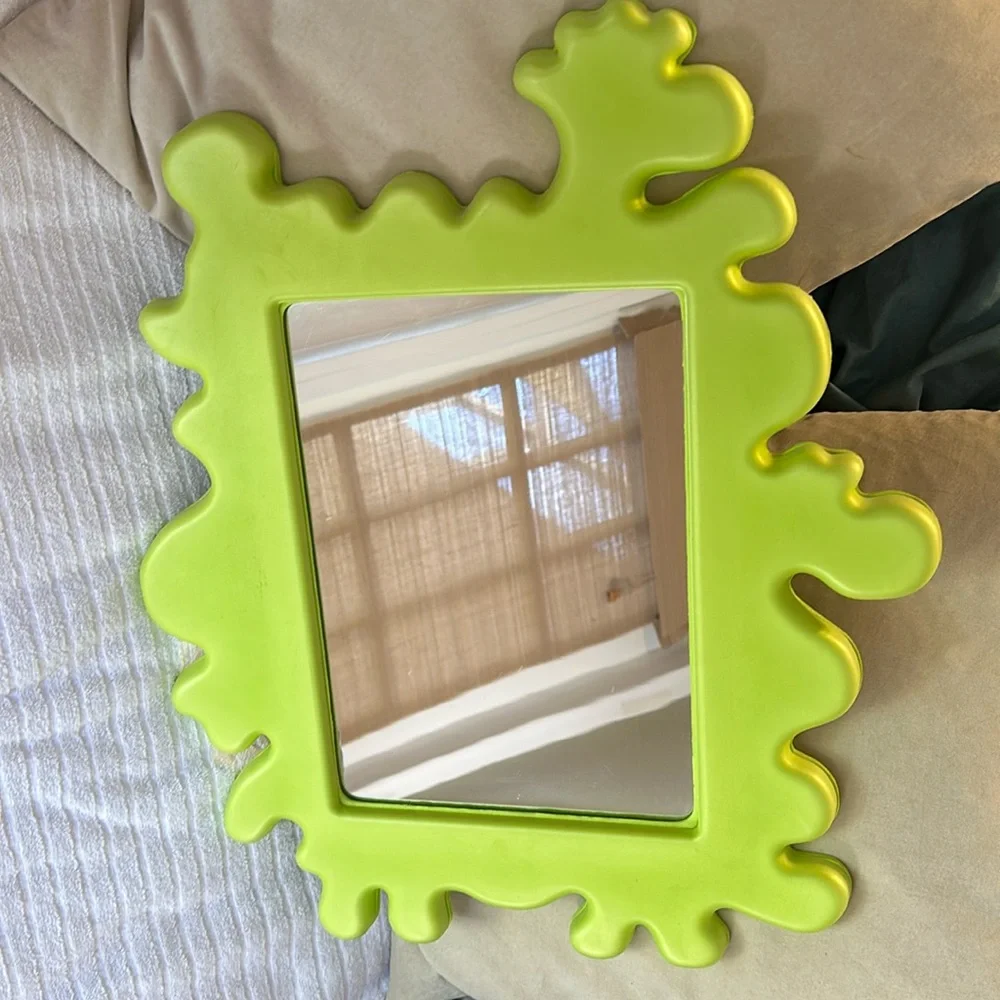 IKEA Vintage Kids’ Barnslig Neon Green “Slime” Foam Mirror - EUC